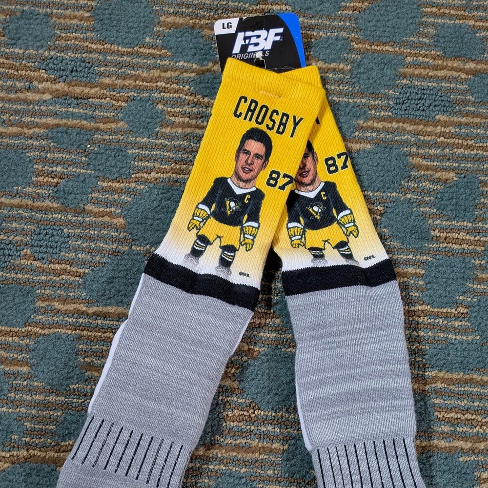 SIDNEY CROSBY SOCKS THICK FBF ORGINALS THICK NWT LARGE L